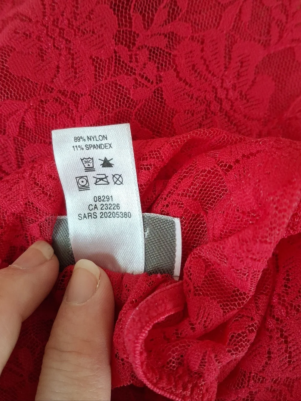 La Senza Red Lace Sheer Halter Neck Babydoll Lingerie Size Small - Picture 5 of 8
